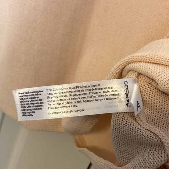 NEW Eileen Fisher organic cotton nylon bateau neck bell sleeve cream top size XL - Picture 6 of 9